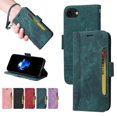 thumbnail image 1 of Decase Fit for iPhone SE 2022,iPhone SE 2020,iPhone 8,iPhone 7 Wallet Cover with Wrist Strap,Drop Protection Durable PU Leather Magnetic Clasp Flip Holder Card Slots Purse Phone Case,Green, 1 of 15