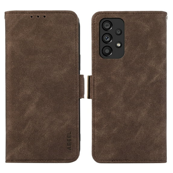 Decase Flip Case with Card Holder for Samsung Galaxy A53 5G,Wallet PU Leather Magnetic Protective Cellphone Case for Samsung Galaxy A53 5G Folio Book Cover with Stand,Brown