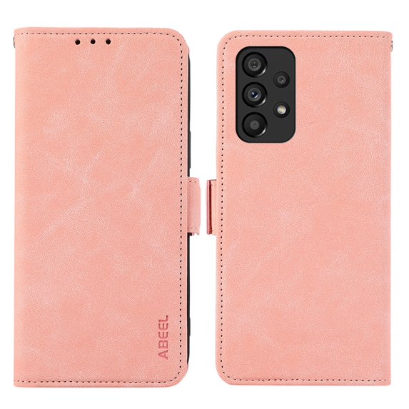 Decase Flip Case with Card Holder for Samsung Galaxy A53 5G,Wallet PU Leather Magnetic Protective Cellphone Case for Samsung Galaxy A53 5G Folio Book Cover with Stand,Pink