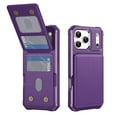 thumbnail image 1 of Decase Flip Wallet Phone Case for iPhone 17 Pro,Vertical Flip Rugged Cover with Credit Card Slot,PU Leather + TPU Shock-Absorbent Protective Cover,Purple, 1 of 7