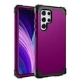 thumbnail image 1 of Decase For Samsung Galaxy S22 Ultra Case, Shockproof Silicone Heavy Duty PC Bumper Hard Phone Cover,6.8 inch,Purple, 1 of 6