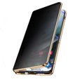 thumbnail image 1 of Decase For Samsung Galaxy S22 Ultra Privacy Magnetic Case, Double Sided Tempered Glass Metal Bumper Frame Magnetic Adsorption Privacy Screen Protector Anti-Peeping Anti-Spy Case Cover, Gold, 1 of 5