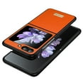 thumbnail image 1 of Decase For Samsung Galaxy Z Flip 5 Business Rugged Case  Frame Gold Luxury Plated Edges Ultra Thin Shockproof Fashion Leather Camera Protection Phone Cover,Orange, 1 of 7
