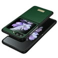 thumbnail image 1 of Decase For Samsung Galaxy Z Flip 5 Business Rugged Case  Frame Gold Luxury Plated Edges Ultra Thin Shockproof Fashion Leather Camera Protection Phone Cover,Green, 1 of 7
