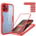 thumbnail image 1 of Decase For iPhone 14 Pro,6.1 inch,Full Body Shockproof Protective Case with Built-in Screen Protector,Dual-Layer Rugged Clear Back Cover,Red, 1 of 6