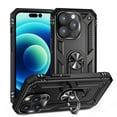 thumbnail image 1 of Decase For iPhone 14 Pro Max,Slim Armor Magnetic Shockproof Rotating Ring Holder Hard Case Cover,Black, 1 of 8