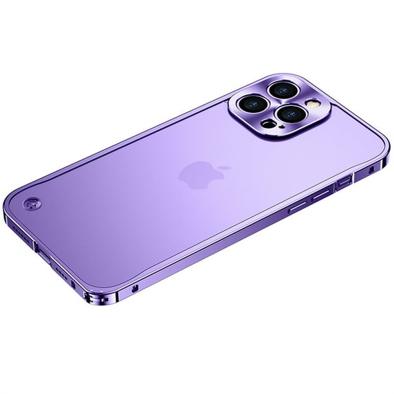 Decase For iPhone 14 Pro Max,Slim Hybrid Shockproof Matel Bumper Camera Lens Protector Matte Case Cover,Purple
