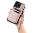 thumbnail image 1 of Decase For iPhone 15 Pro,Wallet Case PU Leather Shockproof Phone Shell Detachable Lanyard & Wrist Strap,Magnetic Buckle Back Cover Zipper Wallet Card Holder Pocket for Apple iPhone 15 Pro,Rosegold, 1 of 7