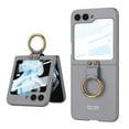 thumbnail image 1 of Decase for Galaxy Z Flip 5 Slim Minimalist Cover with Ring Stand Anti-Fingerprint Anti-Scratch Hard PC All-Inclusive Shockproof Durable Protective Case for Samsung Galaxy Z Flip 5 5G 2023,Gray, 1 of 7