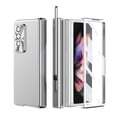 thumbnail image 1 of Decase Galaxy Z Fold 4 Cover,Full Body Protective Plating PC Cover Case with Magnetic Hinge Protection+Screen Protector+Pen Holder+Camera Lens Protector for Samsung Galaxy Z Fold4 2022 (7.6"),Silver, 1 of 7