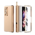thumbnail image 1 of Decase Galaxy Z Fold 4 Cover,Full Body Protective Plating PC Cover Case with Magnetic Hinge Protection+Screen Protector+Pen Holder+Camera Lens Protector for Samsung Galaxy Z Fold4 2022 (7.6"),Gold, 1 of 7