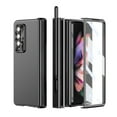 thumbnail image 1 of Decase Galaxy Z Fold 4 Cover,Full Body Protective Plating PC Cover Case with Magnetic Hinge Protection+Screen Protector+Pen Holder+Camera Lens Protector for Samsung Galaxy Z Fold4 2022 (7.6"),Black, 1 of 7