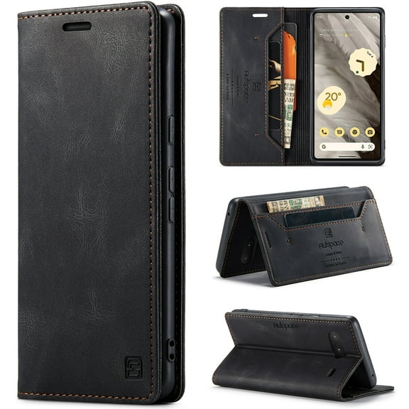 Decase for Google Pixel 7 Pro 5G Wallet case with RFID Blocking Credit Card Holder,Flip Book PU Leather Protective Cover Women Men for Pixel 7 Pro Phone Case, Black