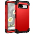 thumbnail image 1 of Decase for Google Pixel 7A 5G Case,Heavy Duty Drop Protection Rugged Shockproof Dustproof Multi Layer Military Protective Tough Durable Wireless Charging Cover, Red, 1 of 7