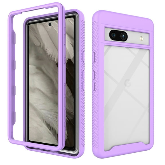 Decase for Google Pixel 8 Pro Dual-Layer Protection Case,Slim Shockproof Rugged Heavy Duty Durable Case,Anti-Scratch Lightweight Protective Transparent Phone Cover Case,Purple