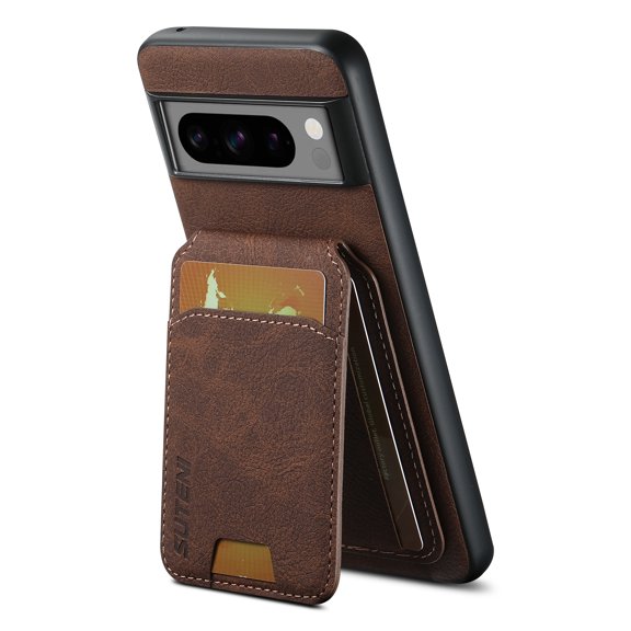 Decase for Google Pixel 8A Magnetic Wallet Case with Credit Card Slot Holder,Flip PU Leather Stand,Slim Shockproof Anti-Scratch Drop Proof Durable Wallet Phone Case Cover,Brown