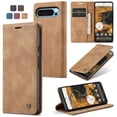 thumbnail image 1 of Decase for Google Pixel 9 Pro XL Case, PU Leather Wallet Case with Card Holder Slot and Magnetic Closure Flip Fold Shockproof Phone Case for Google Pixel 9 Pro XL,Brown, 1 of 10