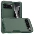 thumbnail image 1 of Decase for Google Pixel 9 Pro XL Case, Shockproof Heavy Duty Hybrid Protection Hard PC Shell Flexible TPU Bumper, Military Grade Drop Proof Durable Protective Case with Screen Protector,Darkgreen, 1 of 5
