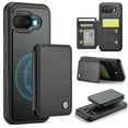thumbnail image 1 of Decase for Google Pixel 9A Case (6.3") 2025, PU Leather Magnetic Phone Case with Removable Magnetic Wallet Purse, Compatible with Mag Safe, Lightweight Protective Slim Thin Cover,Black, 1 of 11