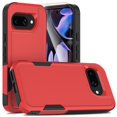 thumbnail image 1 of Decase for Google Pixel 9A Case, Shockproof Heavy Duty Hybrid Protection Hard PC Shell Flexible TPU Bumper, Military Grade Drop Proof Durable Protective Case with Screen Protector,Red, 1 of 5