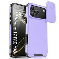 Decase Hard Case for iPhone 17 Pro Max 2025, Shockproof PC Protection Ultra -Thin Bumper Case with Sliding Lens Cover,Rugged Anti-Scratch Matte Hybrid Case for iPhone 17 Pro Max,Purple