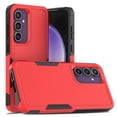 thumbnail image 1 of Decase Heavy-Duty Case for Samsung Galaxy S24 FE,Dual Layer Military Grade Drop Protection Anti-Fingerprint Anti-Scratch Hard Back Cover Silicone Bumper Shockproof Case for Galaxy S24 FE,Red, 1 of 5