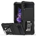 thumbnail image 1 of Decase Heavy Duty Case for Samsung Galaxy Z Flip 4 Rugged Case with Ring Holder Kickstand Magnetic Shockproof Case for Galaxy Z Flip 4 Black, 1 of 7