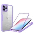 thumbnail image 1 of Decase Heavy Duty Clear Phone Shell for Apple iPhone 15 Pro Max 6.7 Inch 2023,Built-in Front Screen Protector Rubber Bumper Cover  for iPhone 15 Pro Max,Purple, 1 of 7
