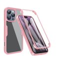 thumbnail image 1 of Decase Heavy Duty Clear Phone Shell for Apple iPhone 16 ,Built-in Front Screen Protector Rubber Bumper Shockproof Cover  for iPhone 16,Pink, 1 of 7