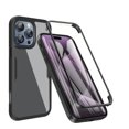 thumbnail image 1 of Decase Heavy Duty Clear Phone Shell for Apple iPhone 16 Pro ,Built-in Front Screen Protector Rubber Bumper Shockproof Cover  for iPhone 16 Pro,Black, 1 of 7
