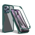 thumbnail image 1 of Decase Heavy Duty Clear Phone Shell for Apple iPhone 16 Pro ,Built-in Front Screen Protector Rubber Bumper Shockproof Cover  for iPhone 16 Pro,Green, 1 of 7