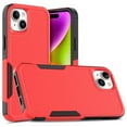 thumbnail image 1 of Decase Heavy-Duty Rugged Case for iPhone 15,Dual Layer Military Grade Drop Protection Anti-Fingerprint Anti-Scratch Hard Back Cover Silicone Bumper Shockproof Protective Case for iPhone 15,Red, 1 of 5
