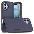 thumbnail image 1 of Decase Heavy-Duty Rugged Case for iPhone 16,Dual Layer Military Grade Drop Protection Anti-Fingerprint Anti-Scratch Hard Back Cover Silicone Bumper Shockproof Protective Case for iPhone 16,Darkblue, 1 of 5