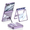 thumbnail image 1 of Decase Hybrid Case for Samsung Galaxy Z Flip 7 5G 2025, Stylish Slim Fit Lightweight Shock-Absorbent Protective Case, Anti-Scratch Magnetic Hing Case with Built-in Screen Protector & Kickstand,Purple, 1 of 9