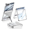 thumbnail image 1 of Decase Hybrid Case for Samsung Galaxy Z Flip 7 5G 2025, Stylish Slim Fit Lightweight Shock-Absorbent Protective Case, Anti-Scratch Magnetic Hing Case with Built-in Screen Protector & Kickstand,Silver, 1 of 9
