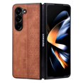 thumbnail image 1 of Decase Leather Case for Samsung Galaxy Z Fold 5, Luxury Premium Leather Embossed Pattern Full Body Protection Shockproof Scratch-Resistant Case for Samsung Z Fold 5, Brown, 1 of 10