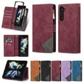 thumbnail image 1 of Decase Leather Wallet Case for Samsung Galaxy Z Fold 5,Large Capacity 9 Card Slots Zipper Pocket Kickstand Magnetic Clasp Lanyard Shockproof Flip Case for Galaxy Z Fold 5,Winered, 1 of 9