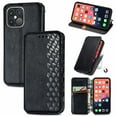 thumbnail image 1 of Decase Leather Wallet Case for iPhone 13 Pro Max PU Leather Embossed Case with Credit Card Slots Magnetic Closure Kickstand Flip Case for iPhone 13 Pro Max 6.7 inch, Black, 1 of 7