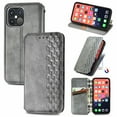 thumbnail image 1 of Decase Leather Wallet Case for iPhone 13 Pro Max PU Leather Embossed Case with Credit Card Slots Magnetic Closure Kickstand Flip Case for iPhone 13 Pro Max 6.7 inch, Gray, 1 of 7