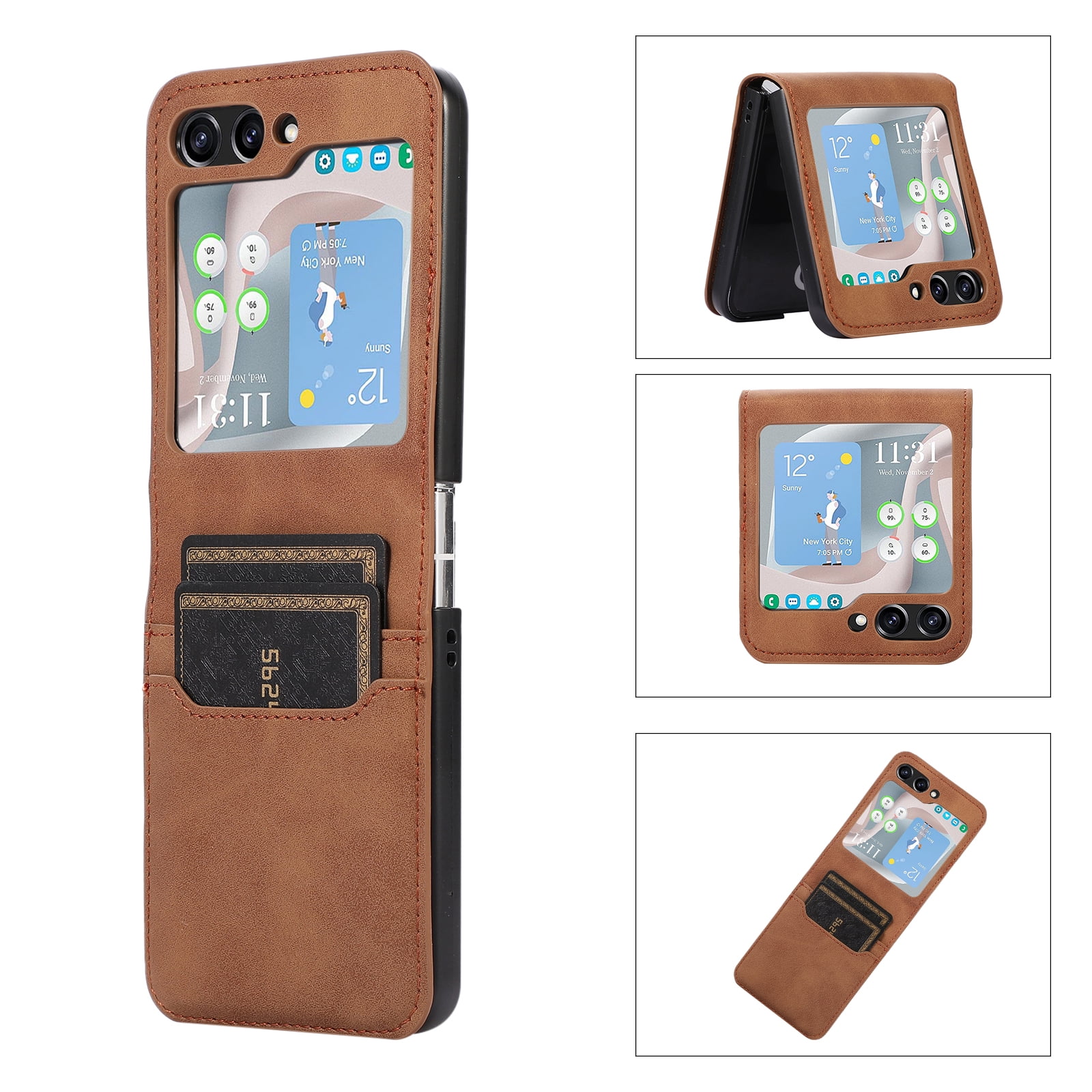 Decase Luxury Leather Wallet Cover for Samsung Galaxy Z Flip 5 2023 ...