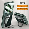 thumbnail image 1 of Decase Mag-Safe Case Compatible with Motorola Razr 60/Razr 2025,Non-Yellowing Case,360° Rotatable Ring Stand, Electroplated & Hinge Protection & External Screen Protector, Slim Clear Phone Case,Green, 1 of 8