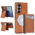 thumbnail image 1 of Decase Mag-Safe Case for Samsung Galaxy Z Fold 7,Detachable 2-in-1 Magnetic Card Wallet Case with Pop-Up Card Holder,Shockproof PU Leather Hybrid Cover,Wireless Charging Compatible,Brown, 1 of 10