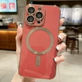 thumbnail image 1 of Decase MagSafe Compatible iPhone 13 Pro Case, Slim Plating Magnetic Case Full Camera Protection Cover for Apple iPhone 13 Pro, Red, 1 of 1