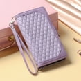 thumbnail image 1 of Decase Magnetic Buckle Wallet Case for Samsung Galaxy S8 5.8 Inch, Soft Leather Skin-Feel Touch Built-in Kickstand Zipper Money Pocket Card Slots Hand Strap Shockproof Cover,  Purple, 1 of 6