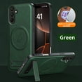 thumbnail image 1 of Decase Magnetic Case Compatible with Samsung Galaxy A16 5G, Detachable Folding Stand Phone Cover,Support Wireless Charging,Full Body Protection Cover,Shockproof Slim PC+TPU Hybrid Shell,Green, 1 of 7