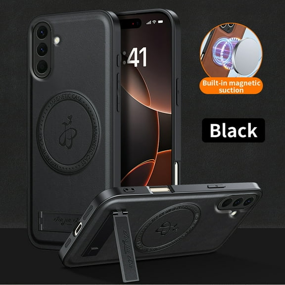 Decase Magnetic Case Compatible with Samsung Galaxy A26 5G, Detachable Folding Stand Phone Cover,Support Wireless Charging,Full Body Protection Cover,Shockproof Slim PC+TPU Hybrid Shell,Black