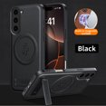 thumbnail image 1 of Decase Magnetic Case Compatible with Samsung Galaxy S23, Detachable Folding Stand Phone Cover,Support Wireless Charging,Full Body Protection Cover,Shockproof Slim PC+TPU Hybrid Shell,Black, 1 of 7