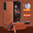 thumbnail image 1 of Decase Magnetic Case Compatible with Samsung Galaxy S23, Detachable Folding Stand Phone Cover,Support Wireless Charging,Full Body Protection Cover,Shockproof Slim PC+TPU Hybrid Shell,Brown, 1 of 7