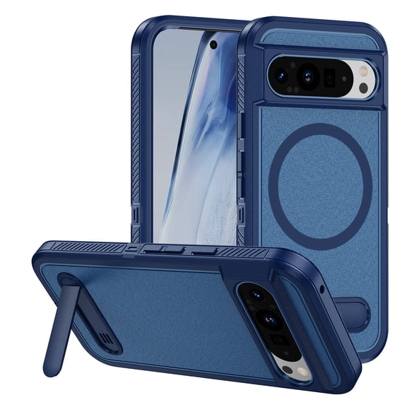 Decase Magnetic Case for Google Pixel 8 Pro,Heavy Duty Rugged Kickstand Mag-Safe Cover for Women Men,Dual-Layer Protection Military Grade Protective Phone Case for Google Pixel 8 Pro,Darkbule