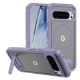 thumbnail image 1 of Decase Magnetic Case for Google Pixel 8A,Heavy Duty Anti-Scratch Rugged Kickstand Mag-Safe Cover for Women Men,Dual-Layer Protection Military Grade Protective Case for Google Pixel 8A,Purple+Clear, 1 of 7